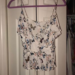 Cute flouncy butterfly crop top